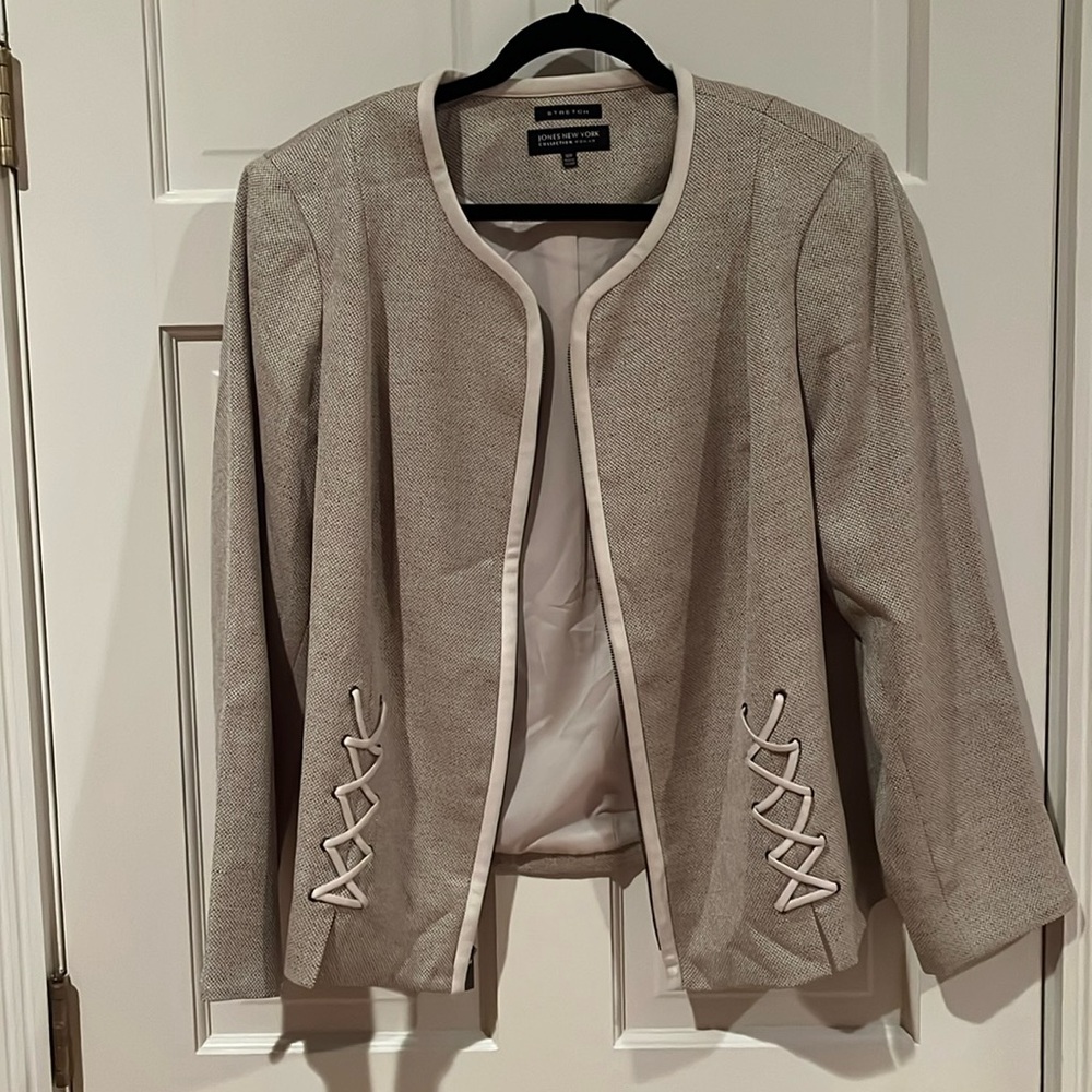 Jones New York Collection Detailed Tweed Jacket
